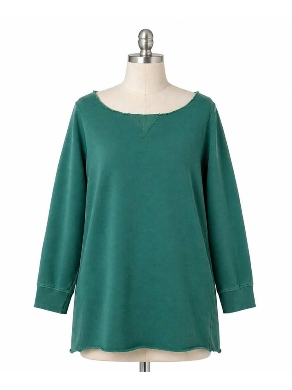 Pact Downtime Sweatshirt Dress 100% Cotton Boho Festival Green Size XXL Altered